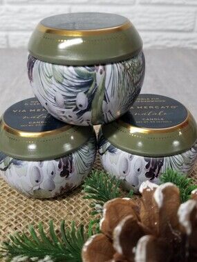Via Mercato Nobel Fir & Cedarwood Candle Set